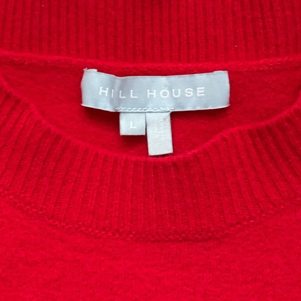 Hill House red wool cropped sweater large preppy academia minimalist gorpcore
